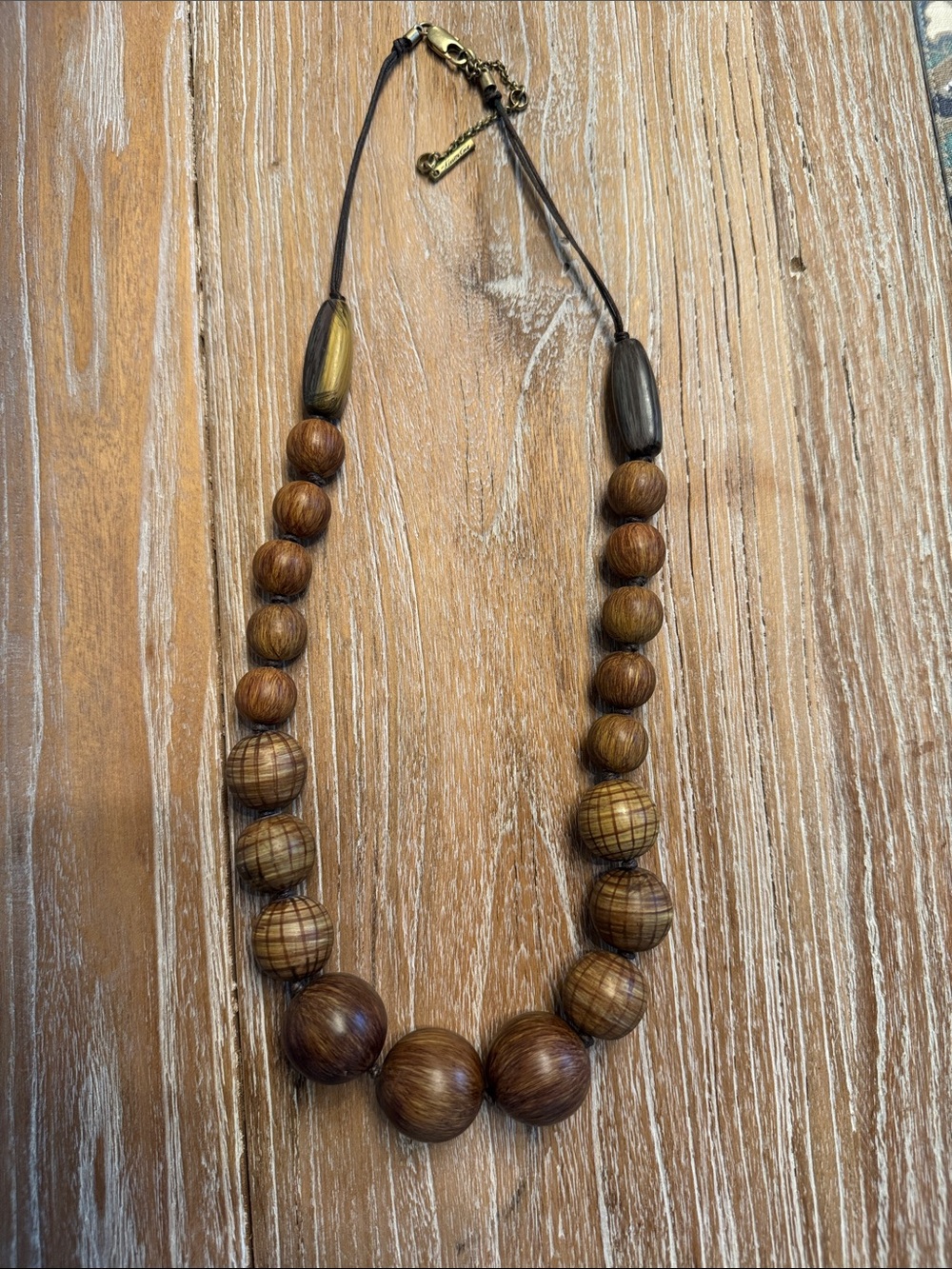 Kenneth Cole Wooden Bead Necklace